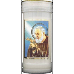 Présentation Bougie pilier prière C BC, St. Padre Pio, 72 heures