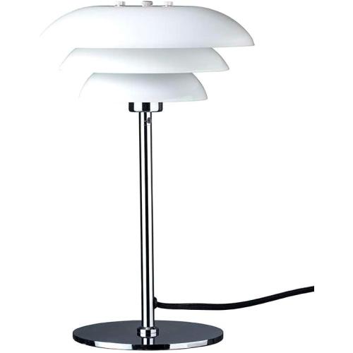 Présentation de Présentation Lampe de Table Opale Chrome, Design Danois Moderne