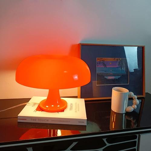 Présentation de Zoom sur Lampe Champignon Orange JNHCD, LED Durable, Décoration Intérieure