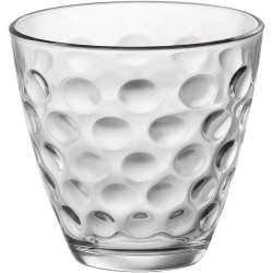 Présentation Bormioli Rocco 6 Tasses Eau, 26 cl, Dots Design