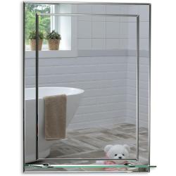 Présentation Miroir Salle de Bain Rectangulaire, Moderne, Étagère, Biseau