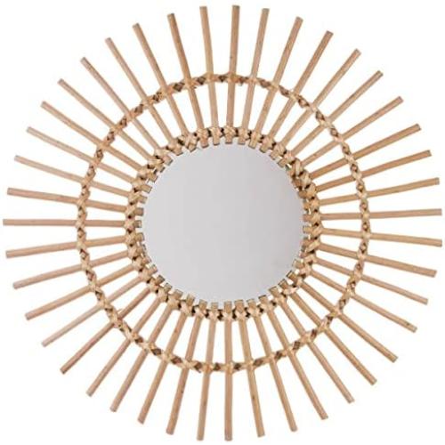 Présentation de Présentation Miroir Atmosphera Soleil en Rotin 58cm - Décoration Élégante