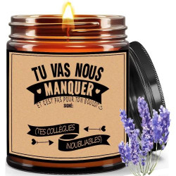 Présentation Bougie Parfumée Lavande Naturelle Cire de Soja Aromathérapie