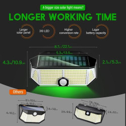 Lampes solaires FLOWood, pack 2, 310 LED lumineuses en situation