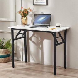 Présentation Table Bureau Pliable Informatique Panana, Blanc Noir