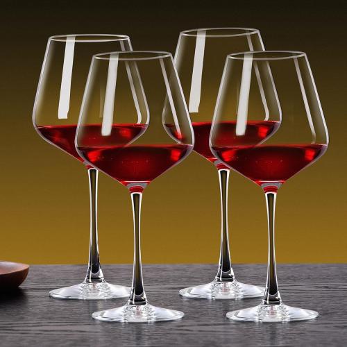 Présentation de Zoom sur Verres à vin soufflés à la main, lot de 4, cadeaux Noël