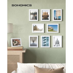 Cadres Photo SONGMICS 13x18 cm Lot de 3 Verre Blanc en situation