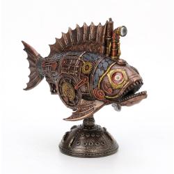 Présentation Statue Sous-Marin Steampunk Anglerfish, LED Périscope