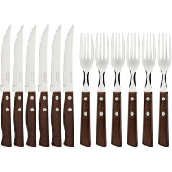 Présentation Tramontina Steakbesteck Set 12 pièces, Bois naturel