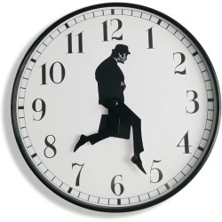 Présentation Horloge Murale Tankrin Ministry of Silly Walks, Noir, Décor