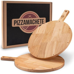 Présentation Assiettes à pizza bois, planche découpe ronde, accessoires cuisine