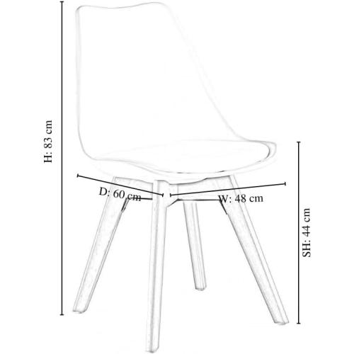 Présentation de Zoom sur Chaise Salle à Manger Lorenzo, Plastique, Gris