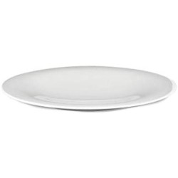 Assiette Plate Porcelaine Blanc, Set 4 Pièces Alessi en situation