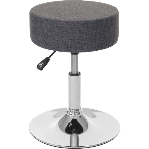 Présentation de Zoom sur Tabouret HWC C22, Hauteur réglable, Tissu Gris