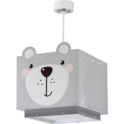 Présentation Lampe Suspension Enfant Little Teddy Ours Animaux Gris