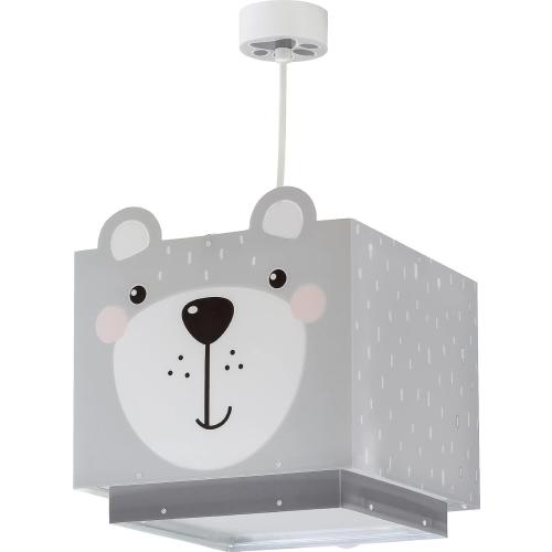 Présentation de Présentation Lampe Suspension Enfant Little Teddy Ours Animaux Gris