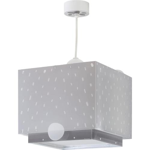 Présentation de Lampe Suspension Enfant Little Teddy Ours Animaux Gris en situation