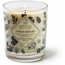 Présentation Bougie Parfumée Element Terre, Crème Brûlée, 50h