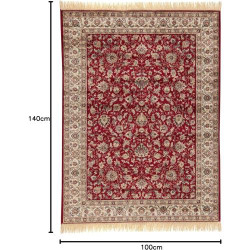 Tapis Farshian Hereke Rouge, Qualité Artisanale en situation