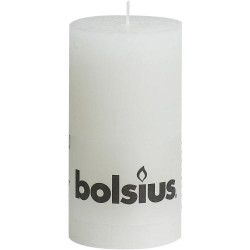 Présentation Bougie Pilier Bolsius, Cire de Paraffine, Blanc