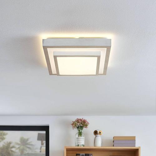 Présentation de Zoom sur Plafonnier LED Moderne Gris Métal Lindby, Éclairage Intérieur