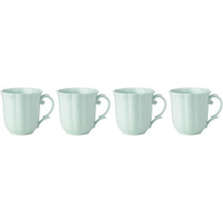 Présentation Lenox, assiettes Meadow Solid Blue, lot 4 tasses 12 oz