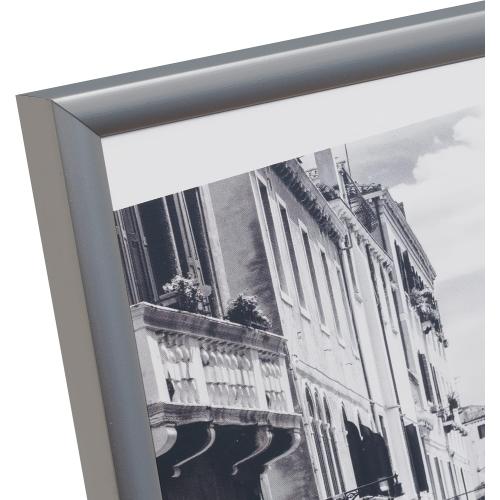 Présentation de Zoom sur Cadre photo incassable Hampton Frames, contour alu, plaque transparente