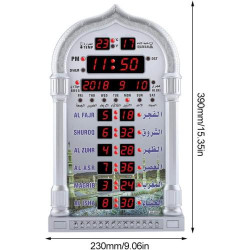 Horloge de Prière Automatique TOPINCN, Écran LCD Argent en situation