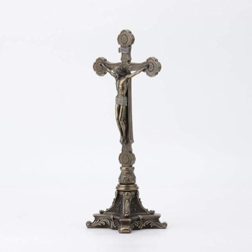 Présentation de Veronese Design Crucifix Baroque Sculpture 33 cm en situation