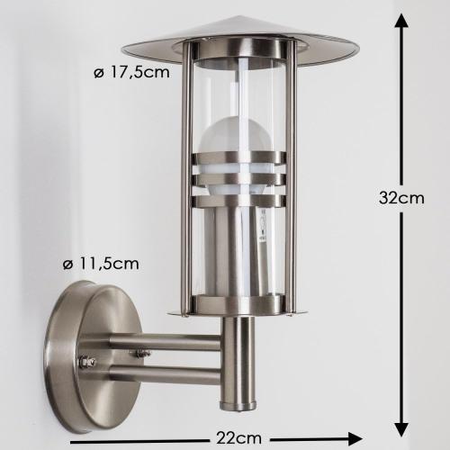 Présentation de Zoom sur Applique Forli Hofstein, lampe murale acier inoxydable, verre