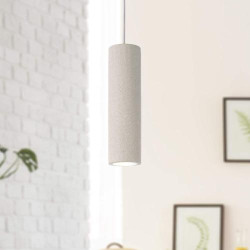 Présentation Paco Home Luminaire suspension GU10, couleur Béton Grès Blanc