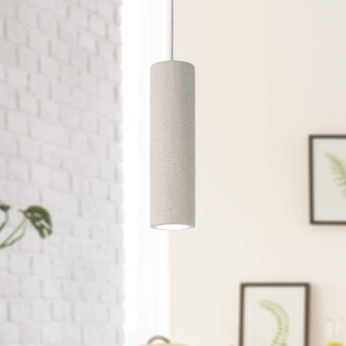 Présentation de Présentation Paco Home Luminaire suspension GU10, couleur Béton Grès Blanc