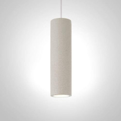 Paco Home Luminaire suspension GU10, couleur Béton Grès Blanc en situation