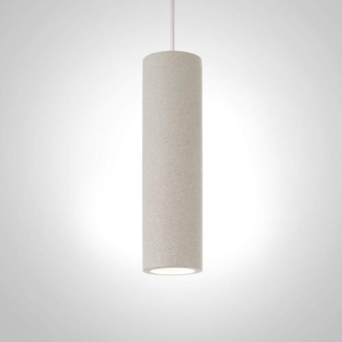 Présentation de Paco Home Luminaire suspension GU10, couleur Béton Grès Blanc en situation