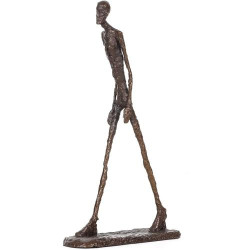 Présentation NILEEBUKER Statue Giacometti Bronze Homme Marchant Abstrait