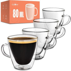 Présentation Verres Double Paroi 80ml, Cosumy, Conserve Température, Cadeau