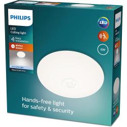 Plafonnier LED Mauve Philips, Détecteur Mouvement, 6W en situation