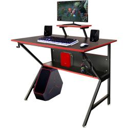 Présentation Bureau de jeu ergonomique, support moniteur réglable, rangement