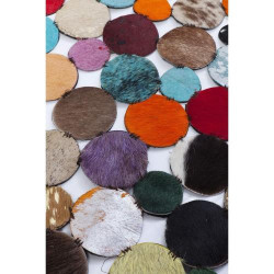 Tapis Rond Circle Kare Design, multicolore, fait main, décoration en situation