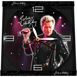 Pendule Johnny Hallyday, Horloge Chanteur, Décoration Murale en situation