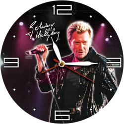 Présentation Pendule Johnny Hallyday, Horloge Chanteur, Décoration Murale