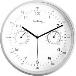 Présentation Horloge Murale Quartz Technoline, Température, Humidité