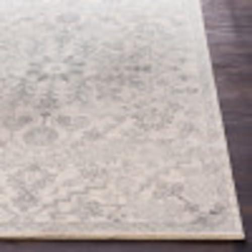 Présentation de Zoom sur Tapis Surya Asmara Vintage Gris Clair pour Tout Intérieur Chic