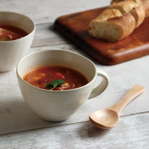 Présentation de Zoom sur Tasse de Soupe Rouge Kinto, Japan Import, Ho Tsukuri