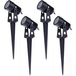 Présentation Spots LED 3W Orientables, Lot de 4, Jardin, Terrasse