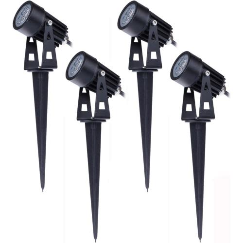 Présentation de Présentation Spots LED 3W Orientables, Lot de 4, Jardin, Terrasse