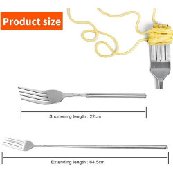 Fourchette Télescopique Acier Inoxydable Tyenaza, Extensible en situation