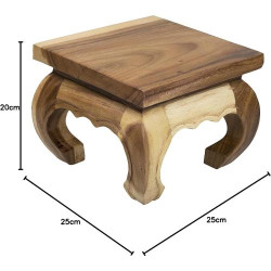 Table Basse Artisanal Handelsturm Bois Massif Naturel en situation