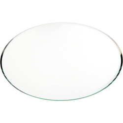 Présentation Miroir rond biseauté Plymor, pack de 6 unités