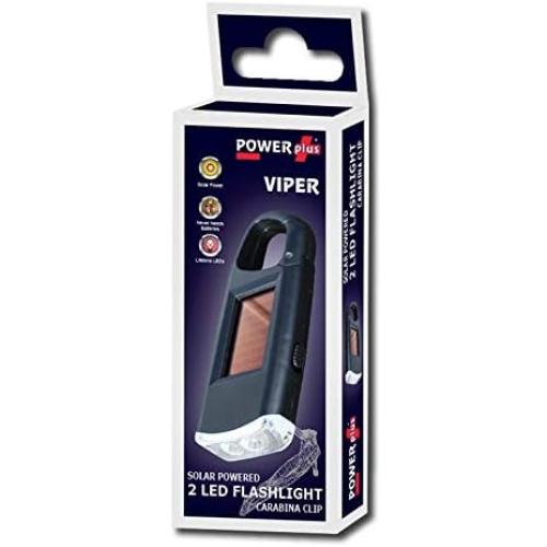 Présentation de Lampe de poche solaire LED Powerplus Viper, clip carabine en situation